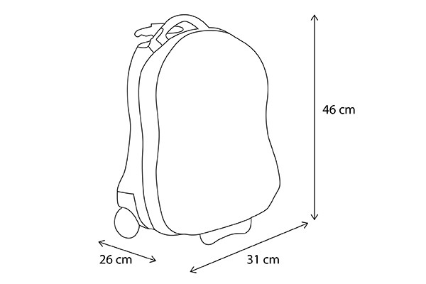 Het formaat van de kinderkoffer