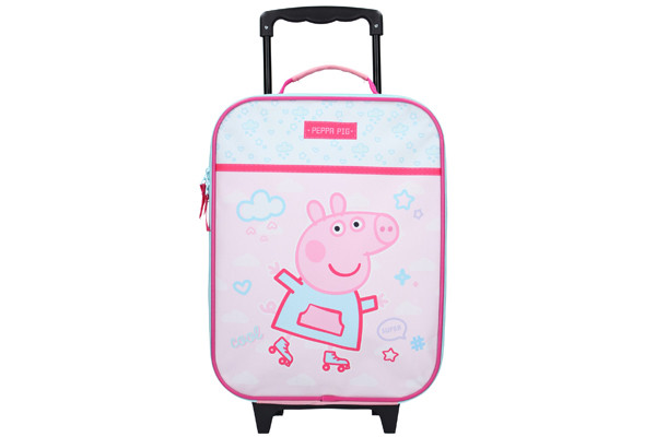 Kinderkoffer Peppa Pig roze-blauw.