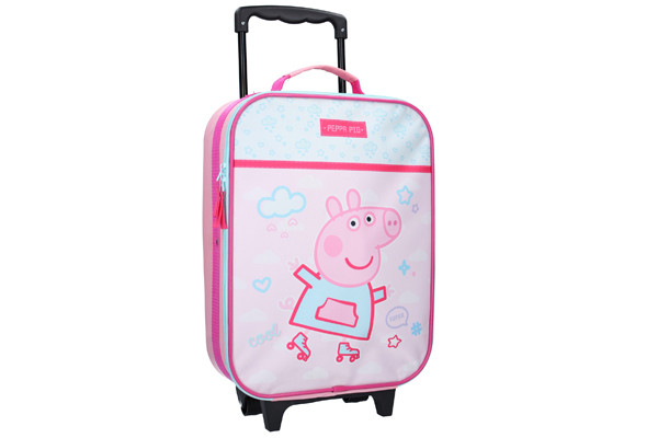 Roze-blauw Peppa Pig opdruk.