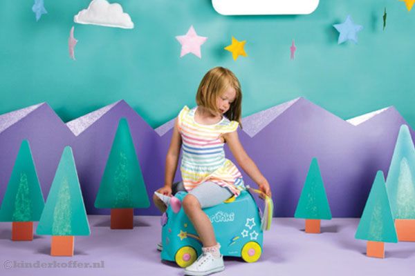 Lekker rijden op jouw eigen Unicorn kinderkoffer.
