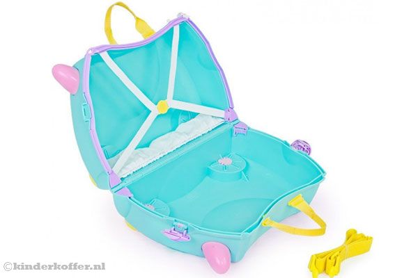 Met een inpakriem en apart opbergvakje binnenin.