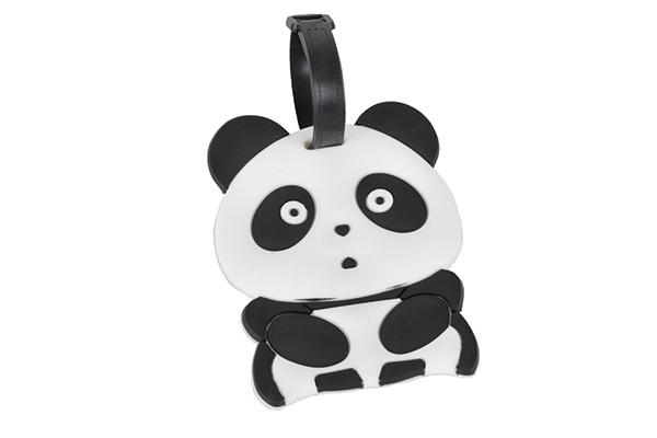 Panda label voor je kinderkoffer.