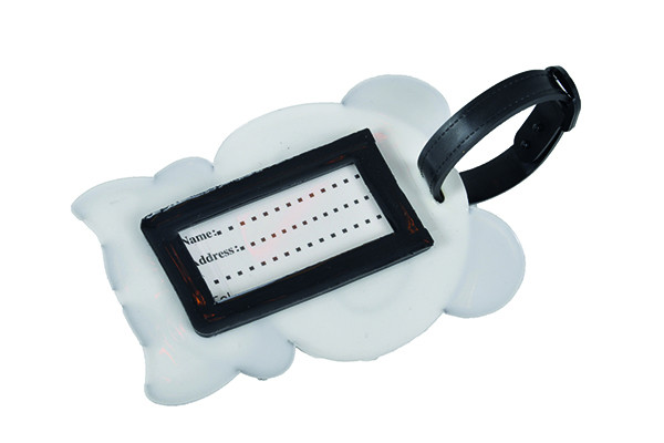 Maak je koffer helemaal af met deze vrolijke label.